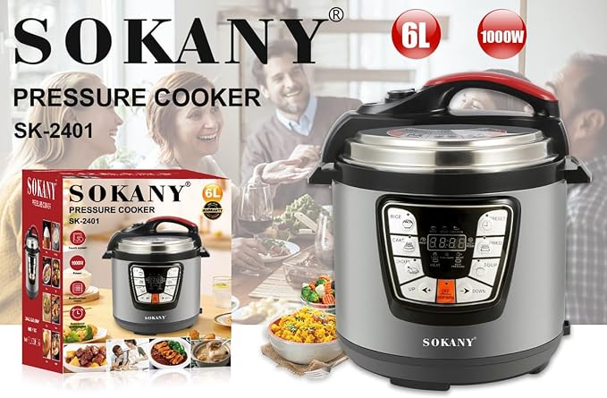 🍲 SOKANY ELEKTRIČNI EKSPRES LONAC 6L – 1000W