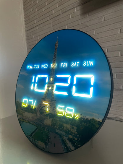 LED Zidni Sat – Paris Edition 🗼✨
