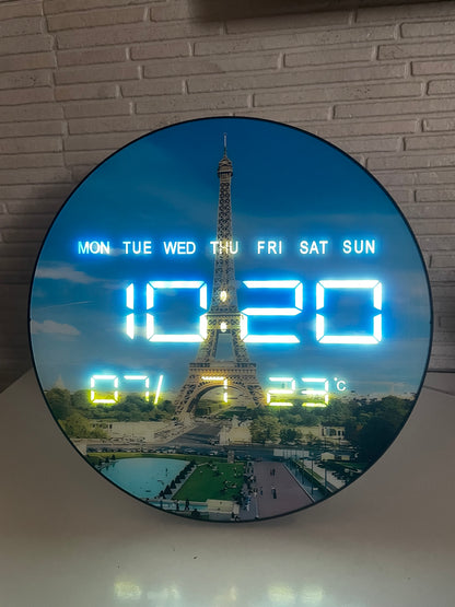 LED Zidni Sat – Paris Edition 🗼✨