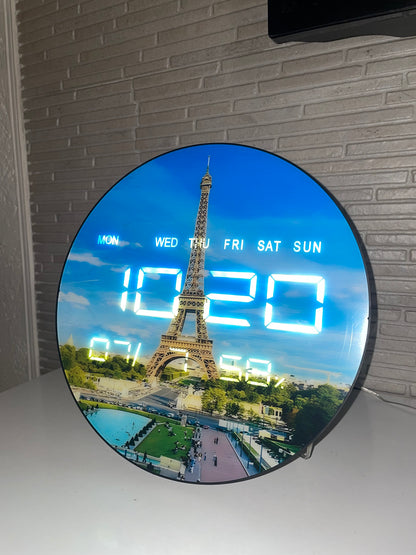 LED Zidni Sat – Paris Edition 🗼✨