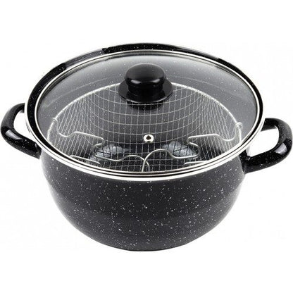 Šerpa sa rešetkom za pomfrit i staklenim poklopcem