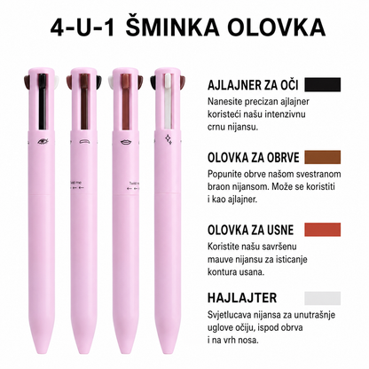 4 u 1 Makeup Pen – Sve što vam treba u jednoj olovci 1+1 GRATIS !!!
